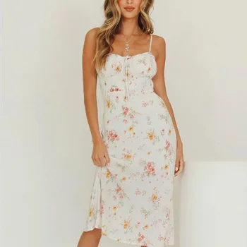 

Summer women dress casual plaid bow decoration harness dress Slim Vestidos