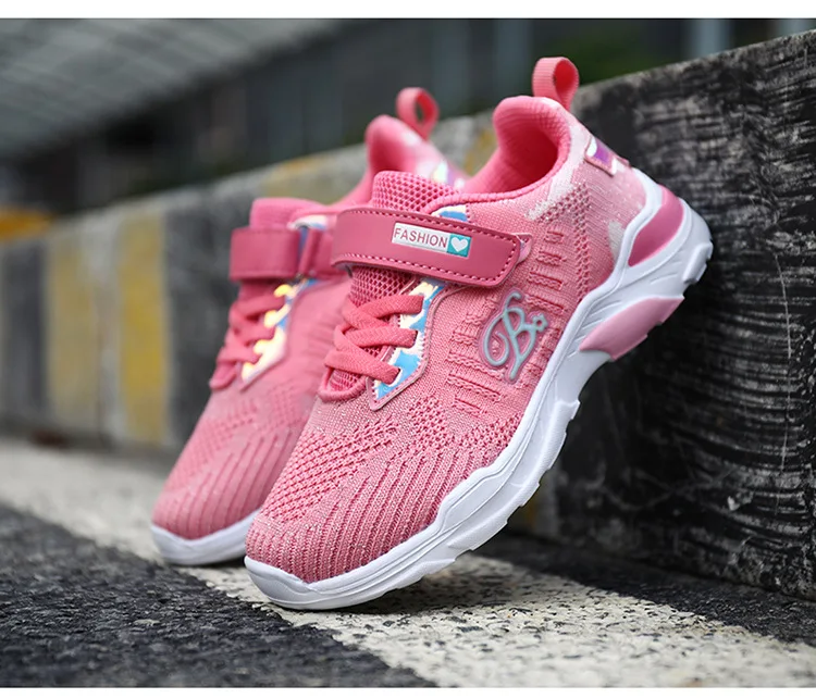 Autumn Kid Running Shoes Girls Lightweight Mesh Kindergarten Primary school Student Sneakers Jogging Trekking Shoes for Children