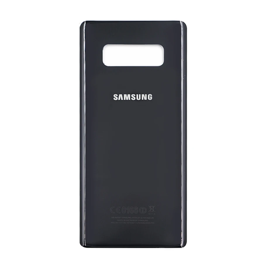 new Note8 Rear Housing Case For Samsung Galaxy Note 8 N950 N950F Battery Back Cover Door Rear Cover With Sticker Adhesive - Цвет: Black