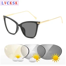 Готовые женские солнцезащитные очки с кошачьим глазом, фотохромные, близорукие очки, солнцезащитные очки N5