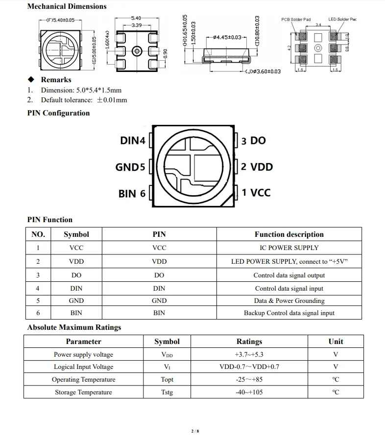 DC5V WS2813C чип смарт встроенный IC адресуемый 5050