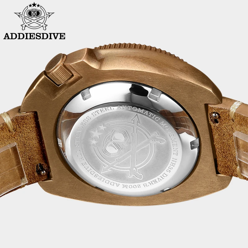 ADDIESDIVE AD2104 CUSN8 Bronze Case Men Watches  Abalone Shell C3 Super Luminous 200m NH35 Automatic Watch Relogios Masculino