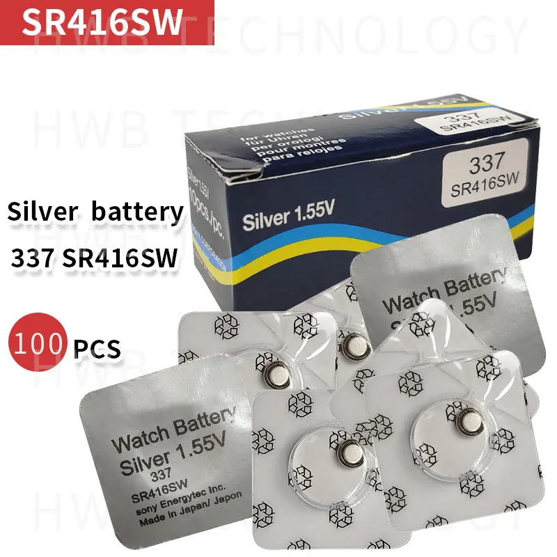 100X новый долговечный 337 SR416SW 623 D337 V337 SP337 часовая батарейка | Электроника