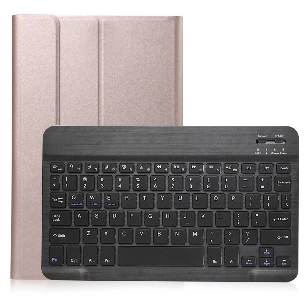 Rose gold black Противоударный чехол для samsung Galaxy Tab A 10,1 дюймов SM-T510 T515 чехол Bakclight Bluetooth клавиатура чехол для планшета - Цвет: Rose gold black