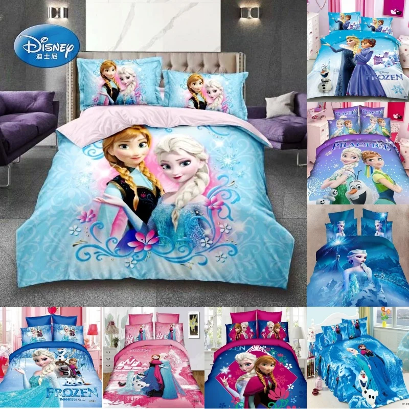 

Disney Frozen Magical Princess Elsa Anna Bedding Sets Kids Duvet Cover Pillowcase for Children Boys Girls 1.2m Bed
