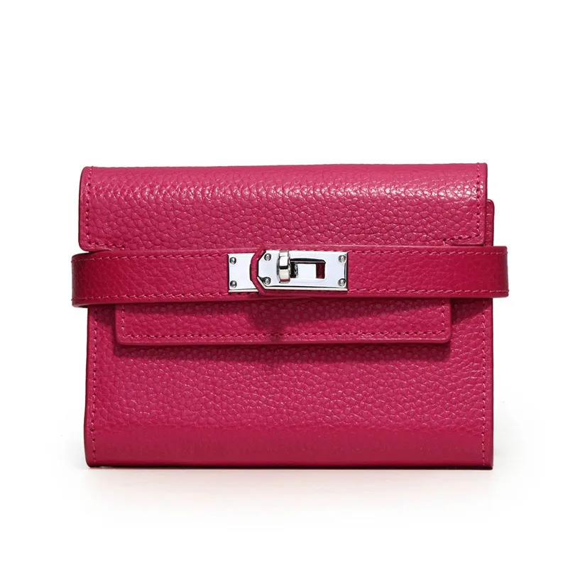 

Fashion Short-style Clutch Leather Designer Wallet Women Purse bank card Bag Designer Solid Hasp Drop Shipping