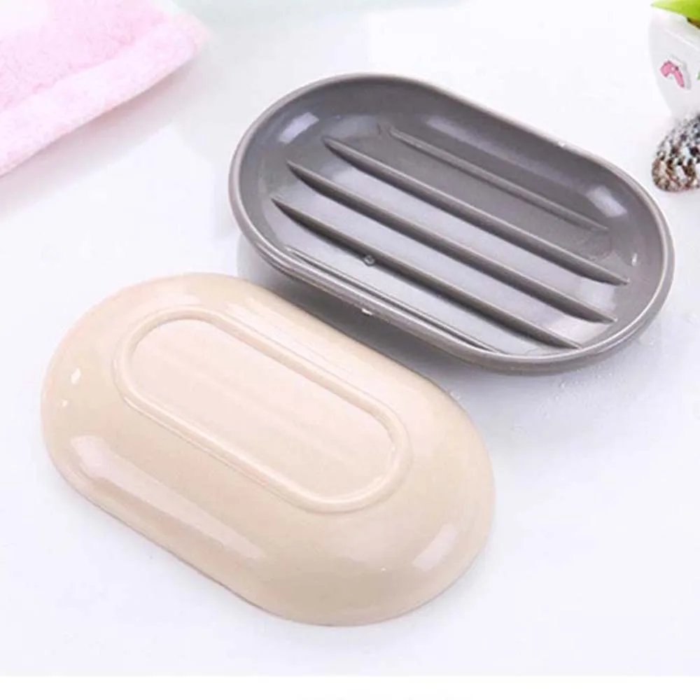 Portable Solid Soap Dish Plastic Soap Container Simple Style Draining Holder Soap Box Bathroom Accessories