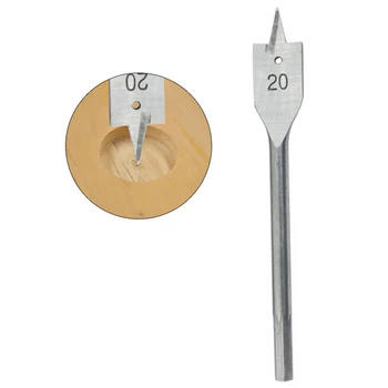 

20mm Woodworking Flat Drill Hex Handle Long Blade Drill Set Hole Saw Shank 8mm Wood Table Punching Drill Driver for Engineering