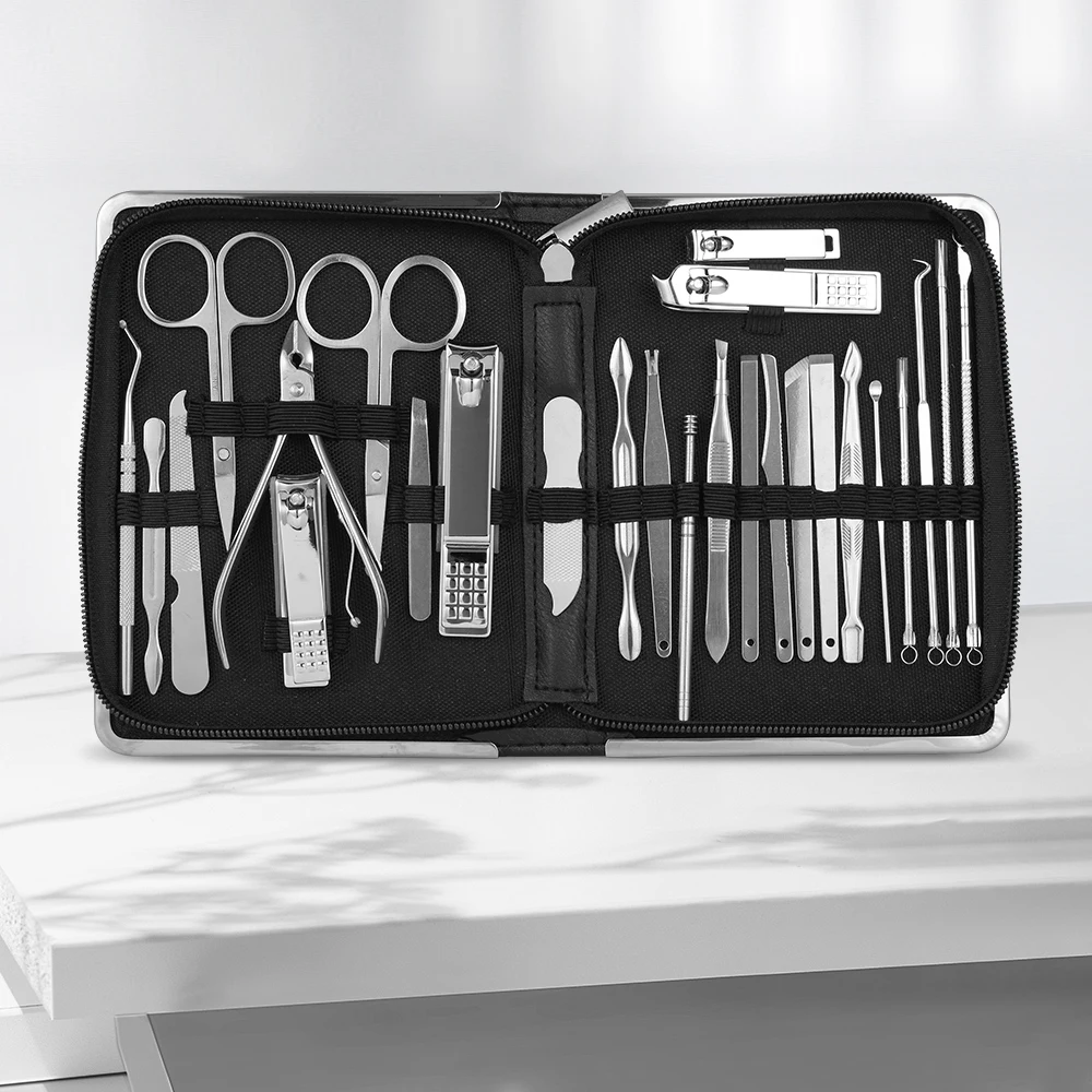 

11-26PCS Manicure Set Pedicure Sets Nail Clipper Sets Nail Kit Professional Set Nail Cutter Manicure Kit Tools for Manicure Tool