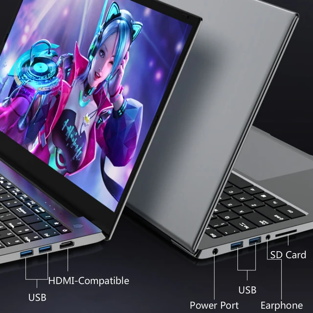 11th Gen i7 CPU Laptop i7-1165G7 16G RAM Gaming Notebook Computer Business Office Bluetooth 2.4G/5.0G WiFi Metal 4.7GHz Netbook 3