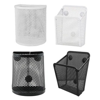 

Pencil Holder Office Desk Metal Mesh Square Pen Pot Cup Case Container Organiser Durable Storage Stationery Magnetic Pencil Case
