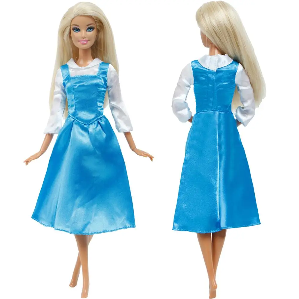 

Fashion Blue Classic Fairy Tale Dress Copy Princess Beauty Ball Gown Skirt Clothes for Barbie Doll Accessories DIY Toy