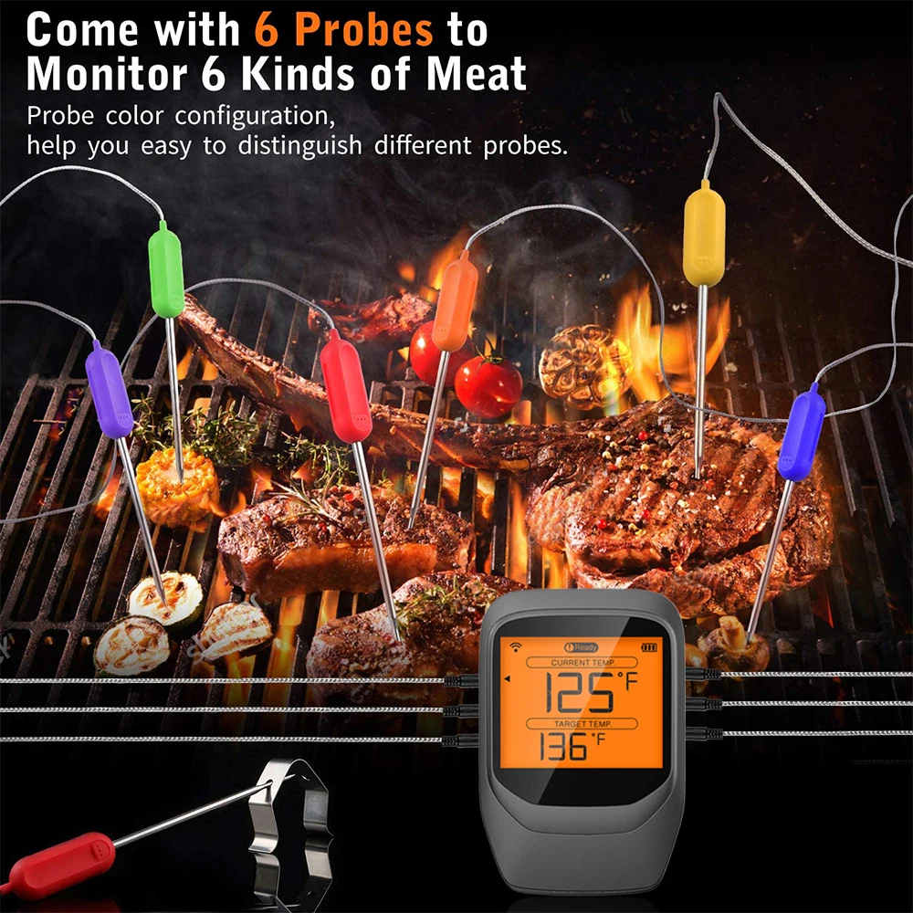 AidMax Pro07 Digital Wireless Meat Thermometer Magnetic Back