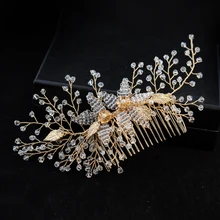 BUFEI HP54 свадебные заколки для волос для девочек свадебная расческа для волос свадебные головные уборы Серебристые Бусы Свадебные украшения для волос Свадебные Заколки Для Волос