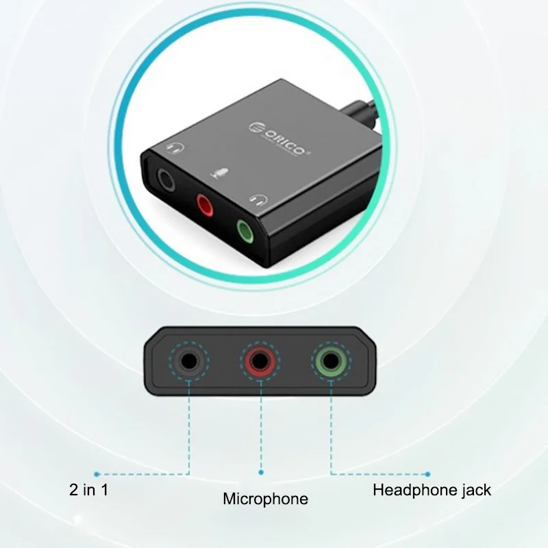 Orico USB External Sound Card Desktop Computer Notebook External Headphones Free Drive Independent Sound Card