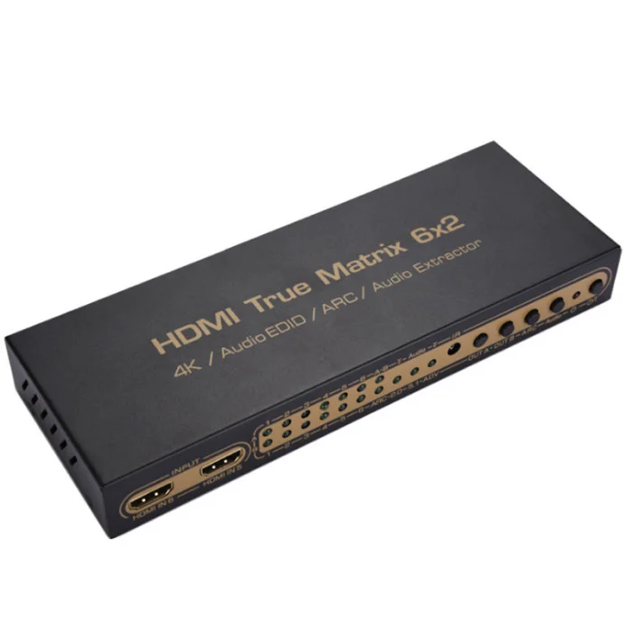 6 в 2 из HDMI матричный распределитель поддержка HD 4K x 2K 3D Аудио Видео конвертер с пультом дистанционного управления ING-SHIPPING