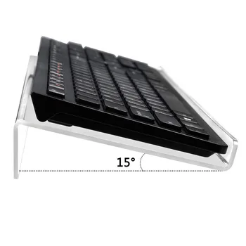 

Computer Keyboard Tilted Holder Home Office Ergonomic Design Transparent non-slip Acrylic Keyboard Stand