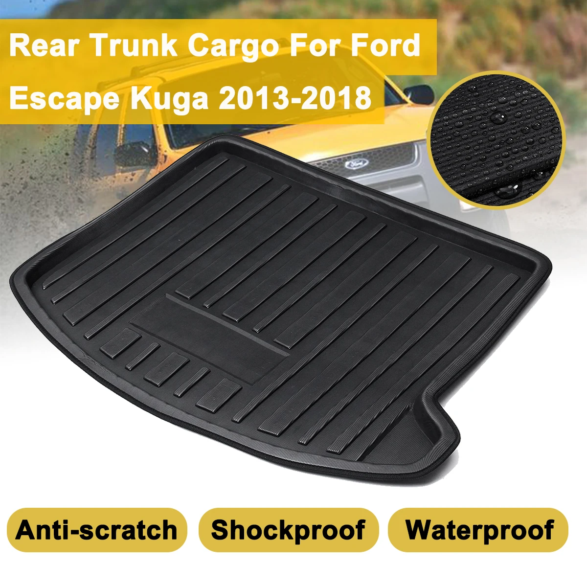 Для Ford Escape Kuga Kick защитная накладка 2013 2018Cargo напольный поднос ковер грязевой