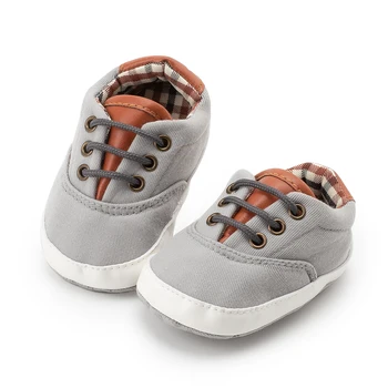 Zapatos antideslizantes informales para bebés y niños, zapatillas de tela escocesa con suela blanda, para Prewalker