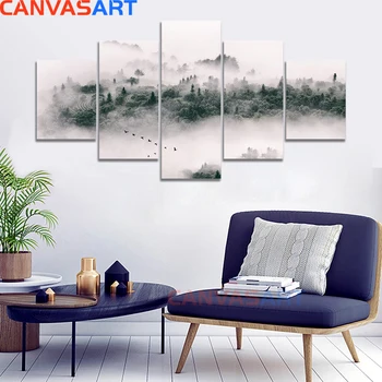 

Canvas Art Hot Sale Nordic Forest Wall Art Prints Sky Bird Canvas Painting Posters and Prints Wall Pictures for Living Room