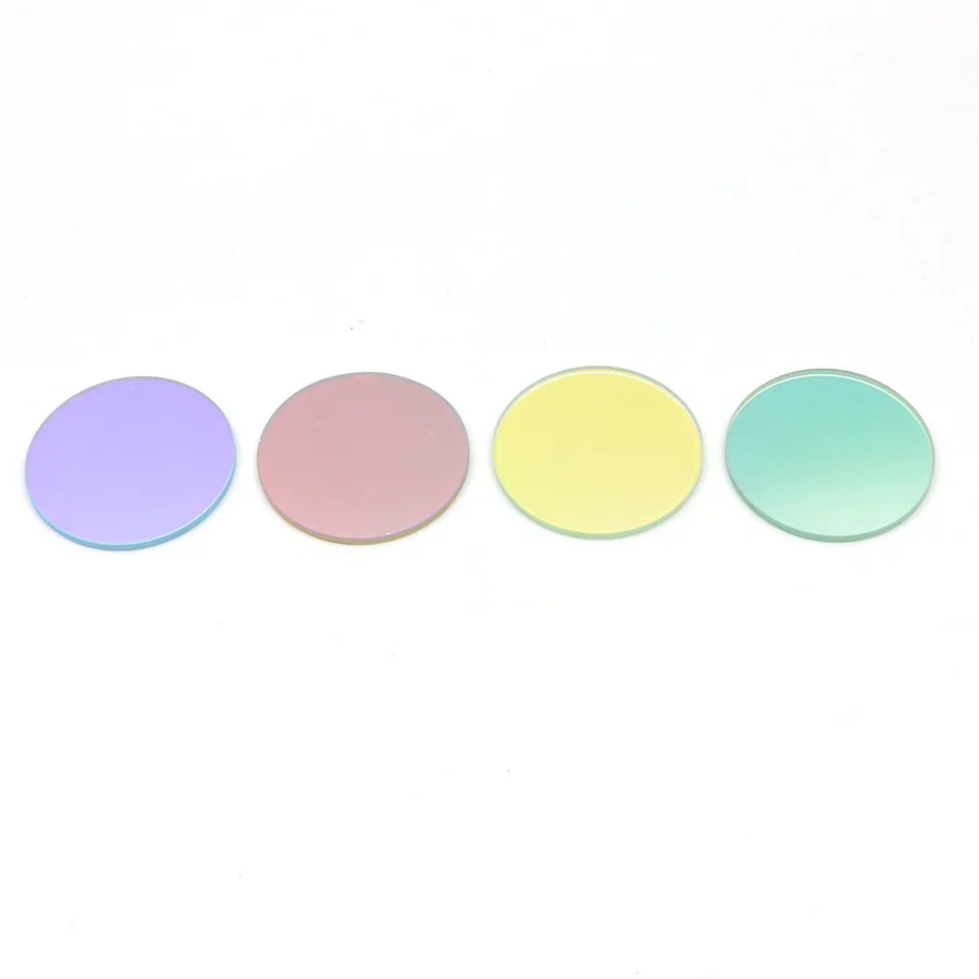 UV Filter 2PCS 41.8mm x 2mm White Green Yellow Red Blue color coated Glass Lens for Q5 L2 T6 LED C8 C10 C12 Flashlight