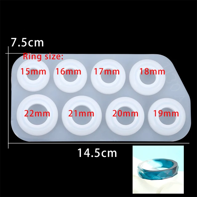 1Pcs Rings Resin Epoxy Molds Mixed Size Silicone Casting Molds Tool For DIY Jewelry Making Findings Supplies Accessories 16