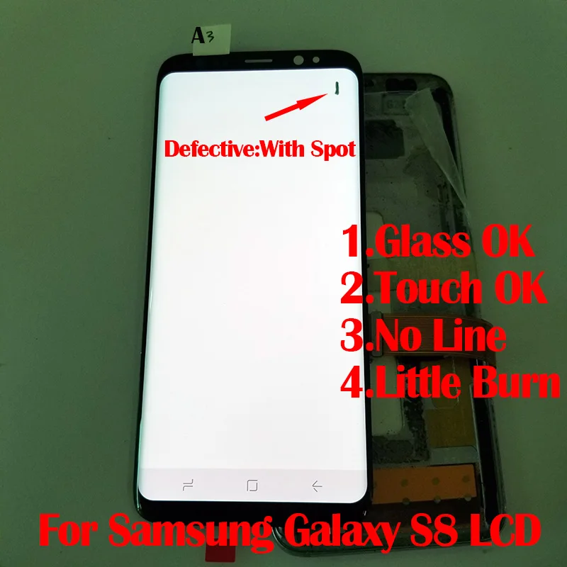 Протестированный ЖК-дисплей для samsung Galaxy S8 ЖК-дисплей с экраном S8 plus G950 G955 дигитайзер+ сенсорный экран в сборе с точечным