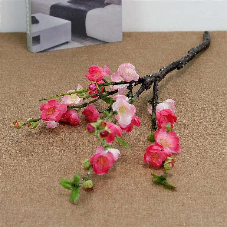 10P Поддельные короткий стебель Wintersweet(4 стебля/шт) 21,6" длина имитация весенний цветок сливы для дома Свадебные Декоративные цветы