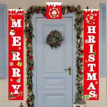 

Christmas Home Christmas Decoration Decorative Curtain Door Hanging Painting Hanging Flag Decoration Hanging Flag Decoration