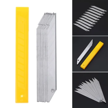 

10Pcs/Box 30 Degrees Cutter Blade Trimmer Sculpture Blade Utility Stainless Steel Paper Cutter School Supplies