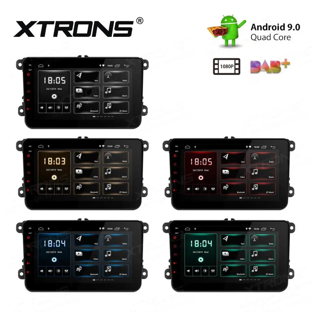Perfect 8" Android 9.0 Pie OS Car Multimedia GPS Radio for Volkswagen Touran 2003-2014 & Tiguan 2007-2015 & T5 Transporter 2010-2014 5