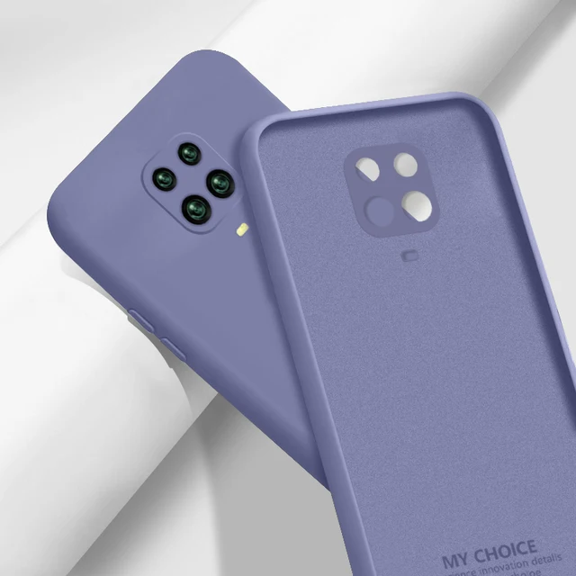Liquid Silicone Case Cover For Xiaomi POCO X3 Pro M3 F3 X3 GT 10T Redmi Note 10 Pro 8 9A 9T Soft Case For Redmi Note 9 Pro Case Lavender Grey