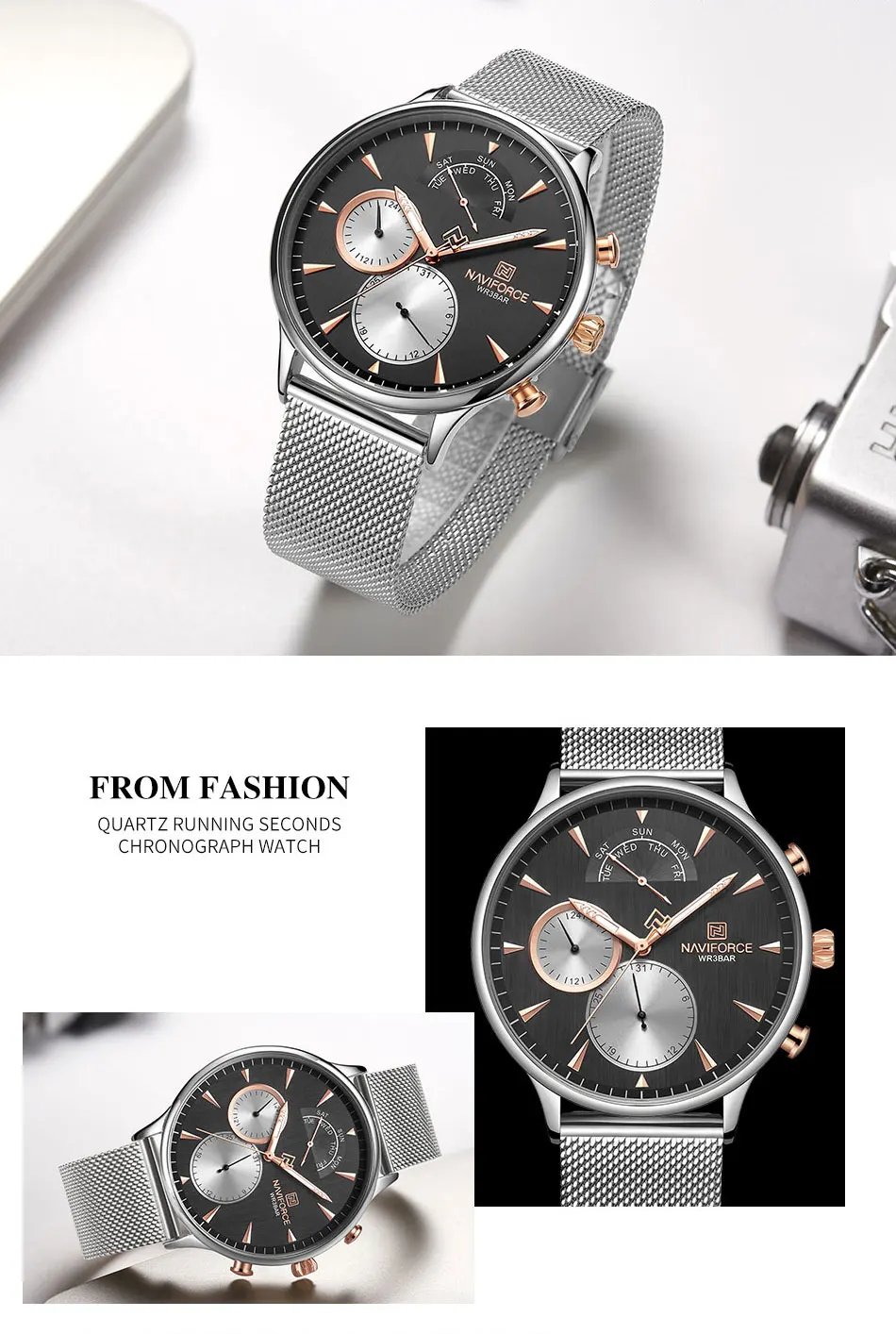 NAVIFORCE мужские часы лучший бренд простые Кварцевые водонепроницаемые мужские наручные часы полностью стальные спортивные мужские часы Дата Relogio Masculino