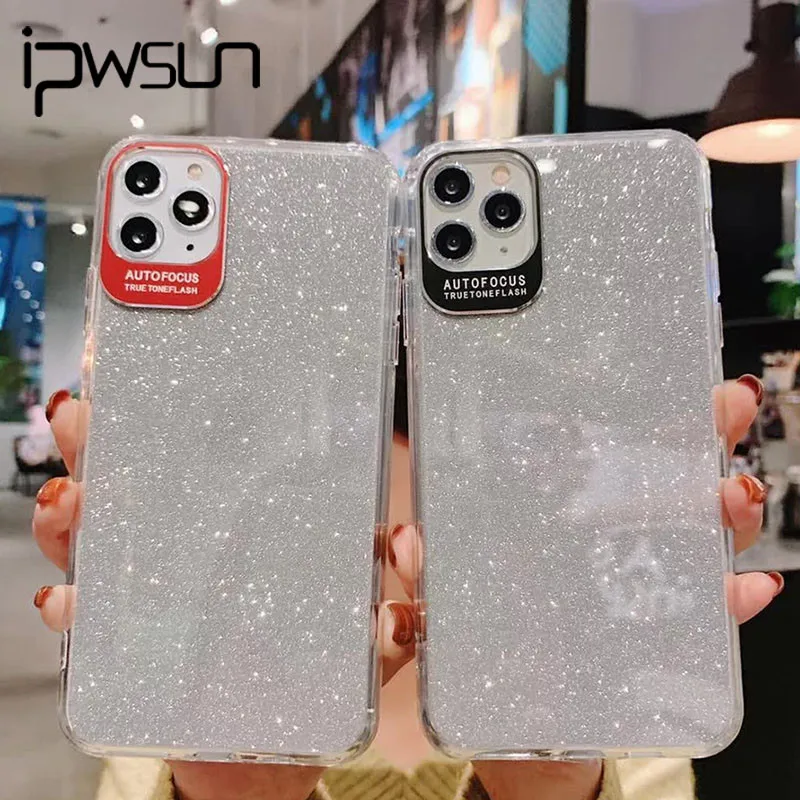 Блестящий бумажный чехол iPWSOO для телефона iPhone 11 Pro Max X XS XR Xs прозрачные жесткие
