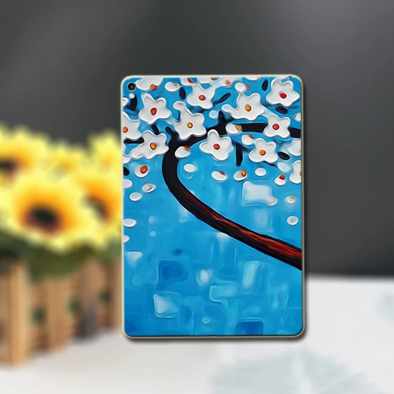 Чехол для планшета с краской для huawei MediaPad T3 10 AGS-W09 L09 для Honor Waterplay 10,1 Play Pad 2 9,6 HDN-L09 Bay+ ручка - Цвет: E4 lan di bai hua