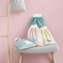 Мультяшные Сумки на шнурке, водонепроницаемая сумка для хранения одежды, портативная Косметическая несессер, органайзер, сумка, дорожная сумка, сортировочный карман