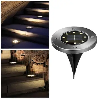 

4pcs 8LED Underground Light Outdoor Garden Park Street Lighting LED Lamp Beads White/warm Led Light Source