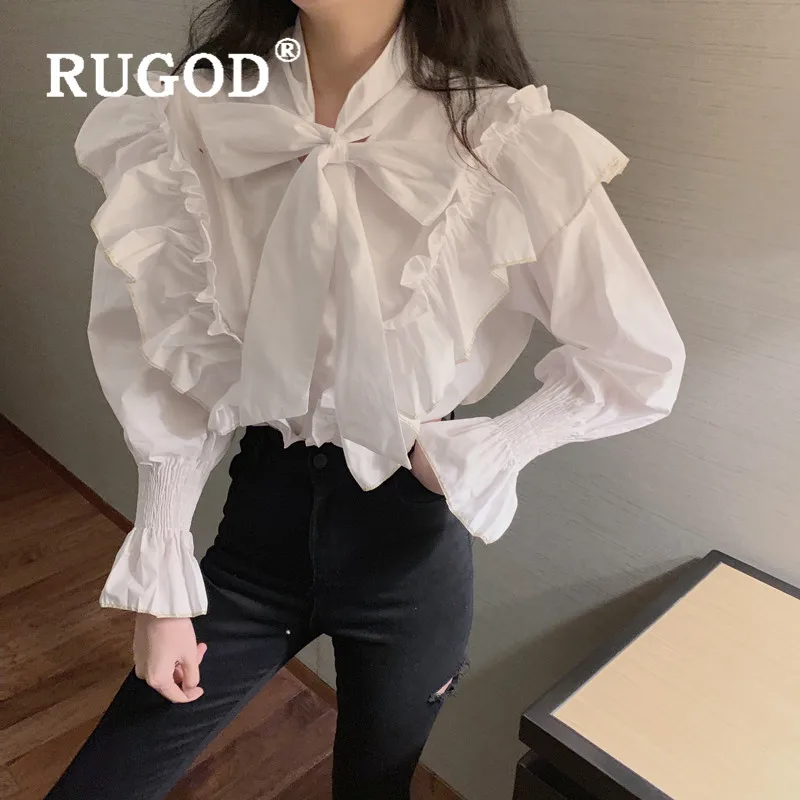 lace up ruffle top