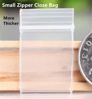 PE Poly Small Pack-bag 1000pcs Super Thick Zip Lock Bags / Clear Plastic Mini Pouch Zipper Grip Resealable Jewelry Pill Package 1