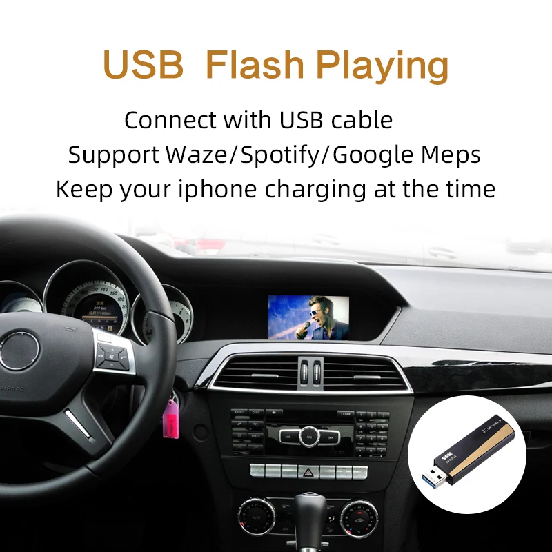 Sinairyu беспроводная Apple Carplay для Mercedes NTG4.0 A B C E GLK GLA ML SLK Class 2007-2011 Benz Car play Android Auto/Mirroring