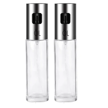 

2Pcs Glass Olive Oil Sprayer Empty Bottle Oil Dispenser Picnic Salad Grilling Kitchen Cooking Tool Set