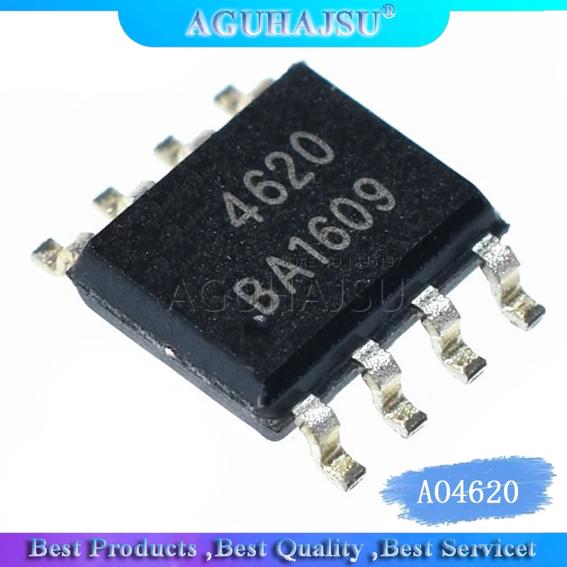 10 шт. AO4620 4620 SOP8 N + P паз 30В 8А Новый MOS FET патч | Электронные компоненты и