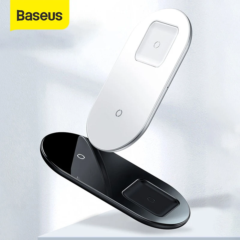 

Baseus 2 in1 Wireless Charger Quick Charging For iPhone 11 Pro Max Airpods For Samsung S10 Huawei 15W Qi Fast Wireless Charger