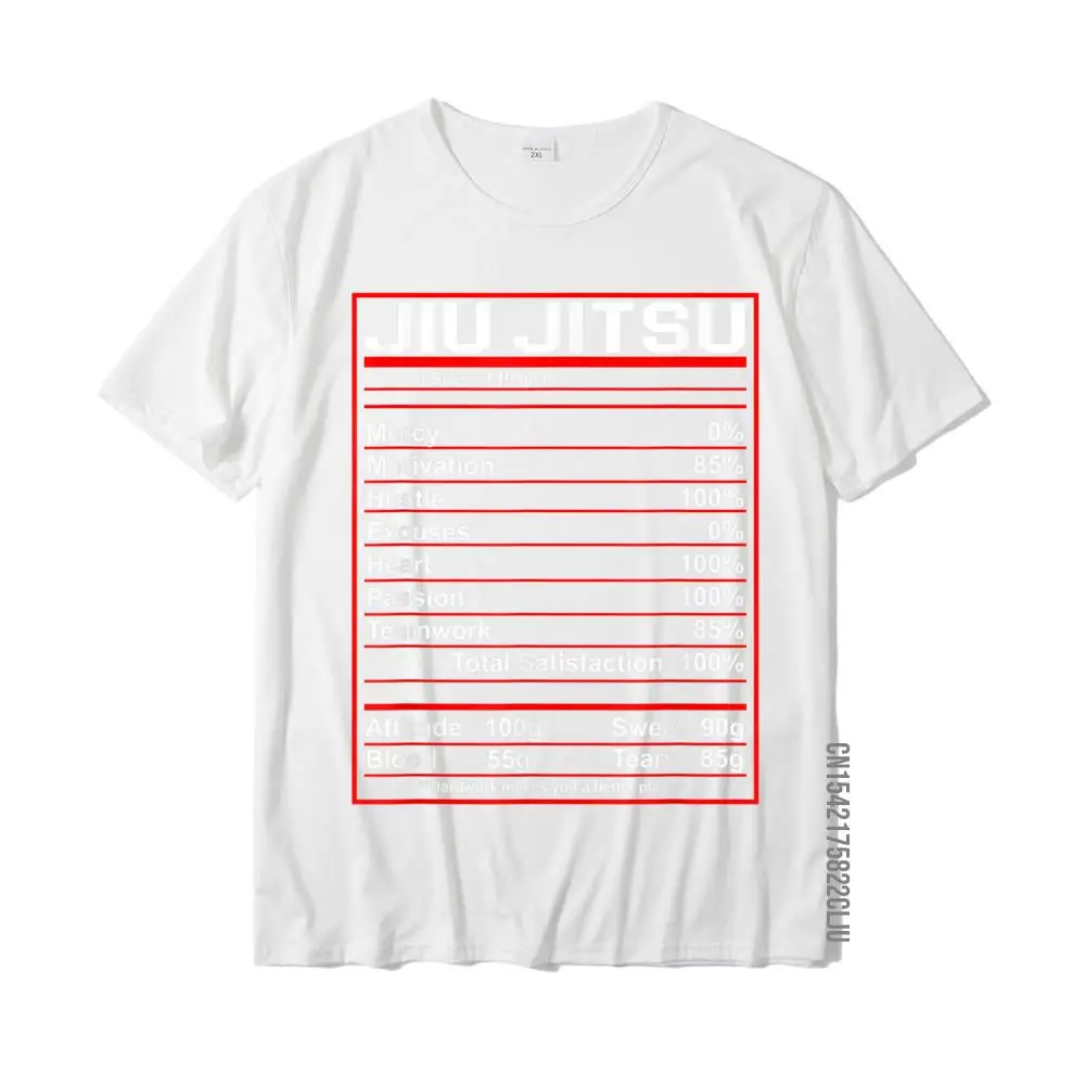 PrintFunny Short Sleeve Tees Summer Funny O Neck 100% Cotton Tee-Shirt Men Top T-shirts Simple Style  Drop Shipping Funny Jiu Jitsu Nutrition Facts Bjj Fighter T-Shirt__34742 white
