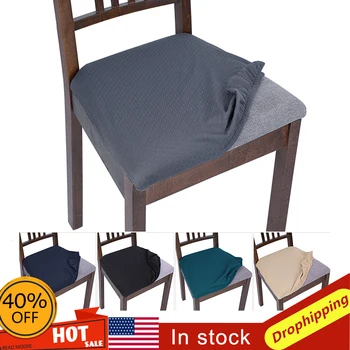 

New 1/2/4/6Pcs Chair Seat Protector Covers Kitchen Stretch Dining Chair Cover Removable Elastic Seat Case Living Room Slipcover