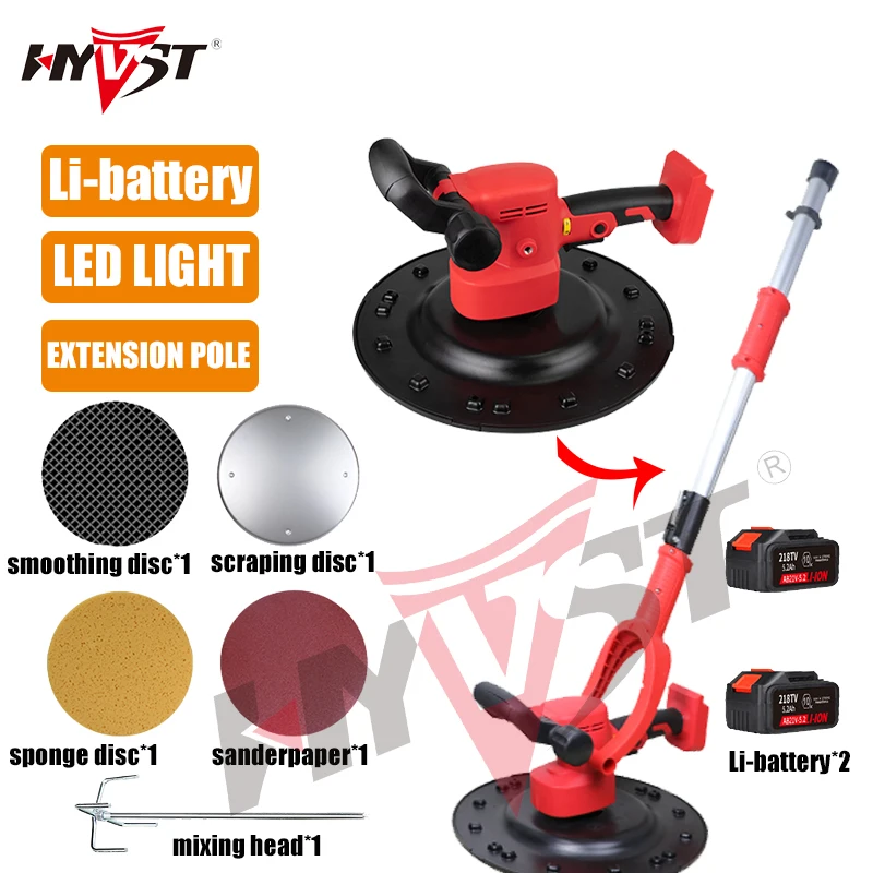 Hyvst 220V Elektrische Hand Beton Epoxy Zement Mörtel Kelle Wand Glättung Polieren Maschine Verputzen Eimer Kelle Werkzeug