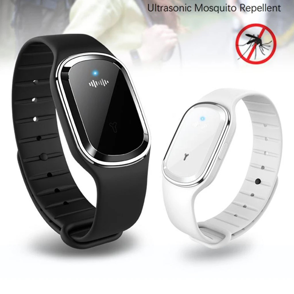 Mini USB Ultrasonic Anti Mosquito Insect Pest Bugs Repellent Wrist Bracelet Band