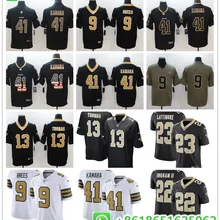 Сшитые мужские футболки из Нового Орлеана с изображением Элвина Камары Drew Brees Marshon Lattimore, Майкла Томаса, Марка инграма, цветные спортивные футболки