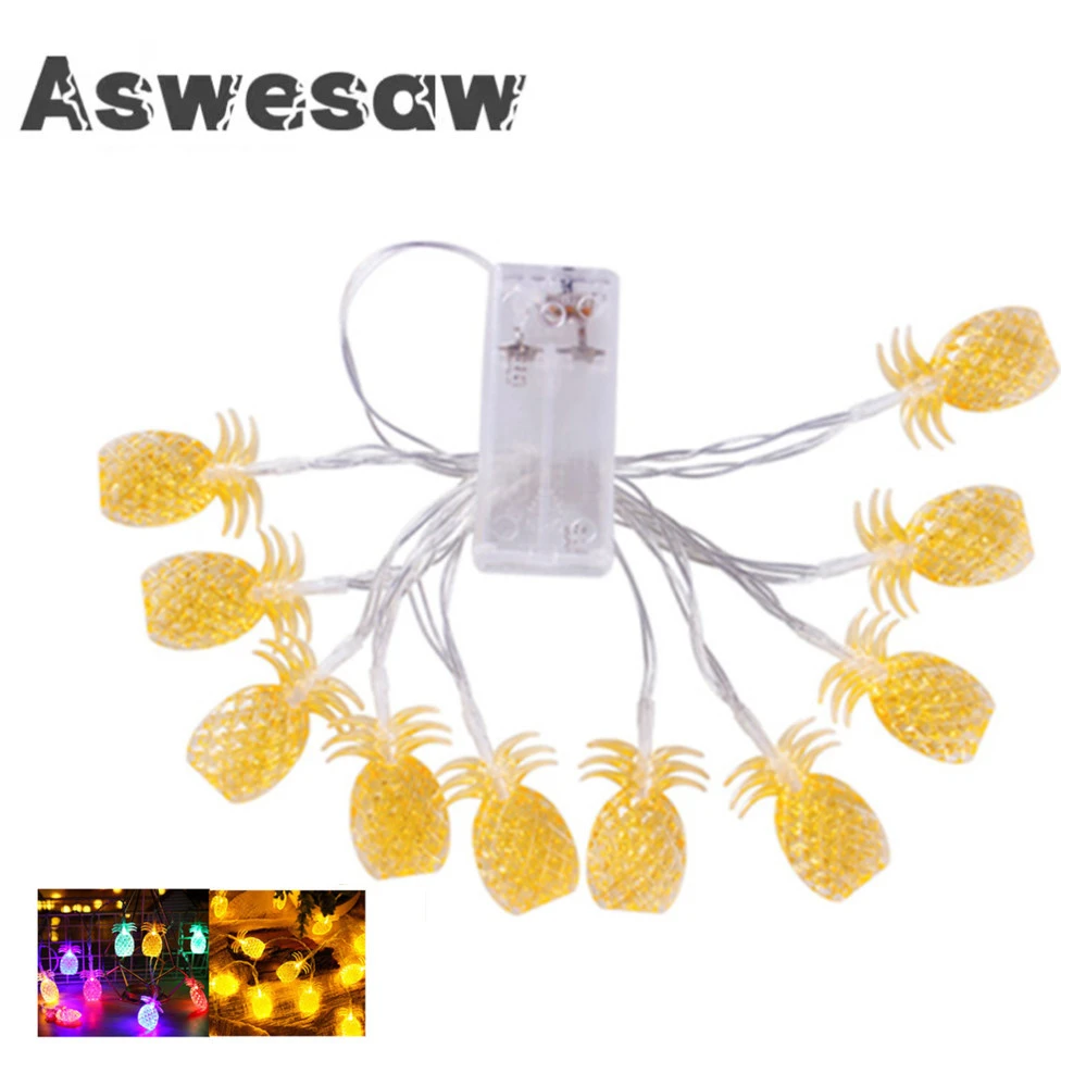 LED pineapple fruit string lights colorful garland string fairy lights USB battery-powered lanterns Christmas wedding decoration twinkle lights