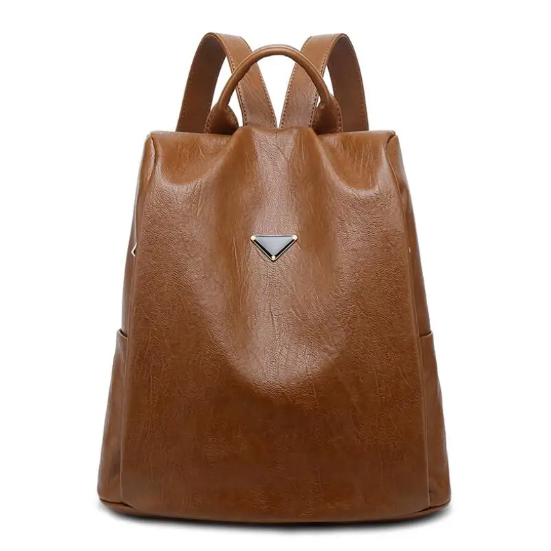 

Fashion Genuine Leather Women Backpack Vintage Travel Bags Notebook Schoolbag For Girls Trend cowhide Anti Theft Backpack